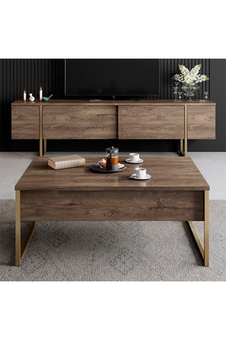 Meuble TV 2 abattants - 180 x 50 x 30 cm