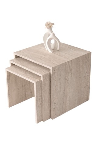 3 tables gigognes - 50 x 50 x 50/45 x 45 x 45/40 x 40 x 40 cm