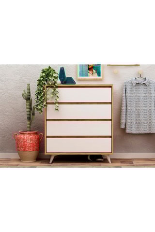 Commode 4 tiroirs Suvera - 70 x 86 x 40 cm