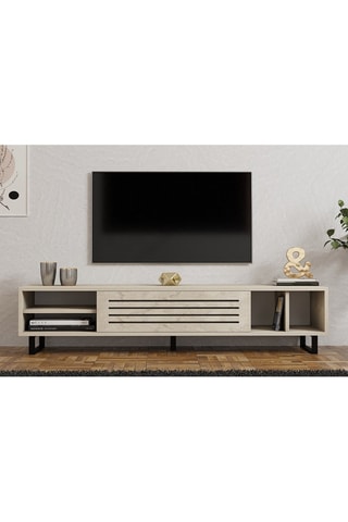 Meuble TV 1 abattant Safir - 160 x 35 x 40 cm