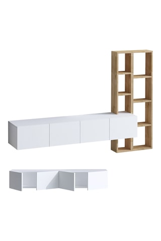 Meuble TV Pana 4 portes - 182 x 25 x 32 cm