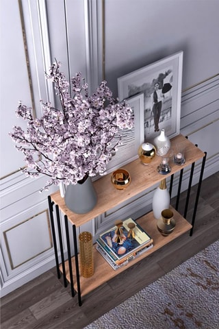 Meuble d'entrée Verona - Imitation bois - 90 x 80 x 26 cm