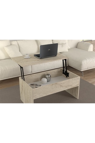 Table basse coffre Akilli - 90 x 44,8/67,6 x 52 cm
