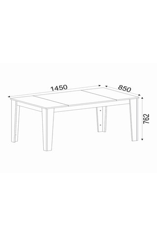 Table à manger Veyron - 145 x 76,2 x 85 cm