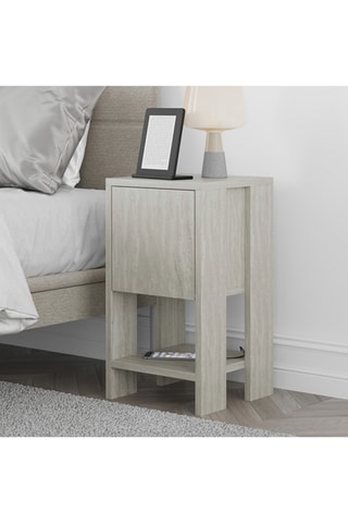 Table de chevet 1 abattant Ema - 30 x 55 x 30 cm