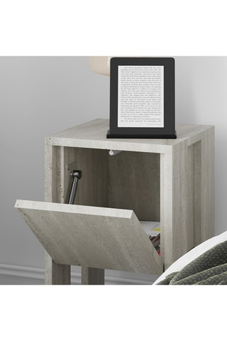 Table de chevet 1 abattant Ema - 30 x 55 x 30 cm