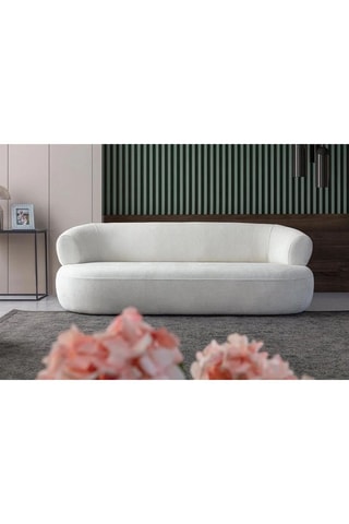 Canapé en charme Roma - Blanc - 3 places