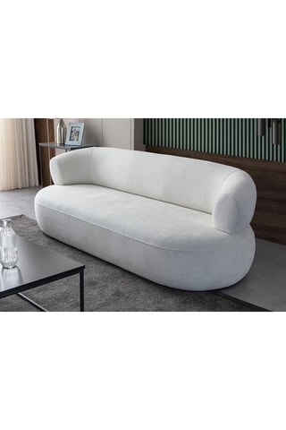 Canapé en charme Roma - Blanc - 3 places