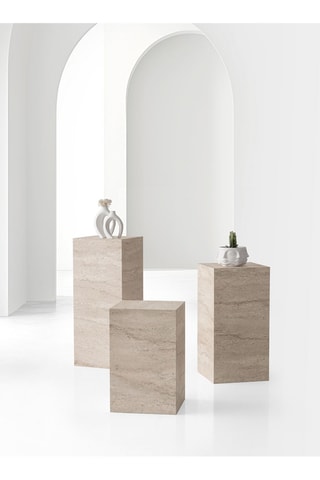 3 tables gigognes L.Ciceklik - 35 x 35 x 55/70/85 cm