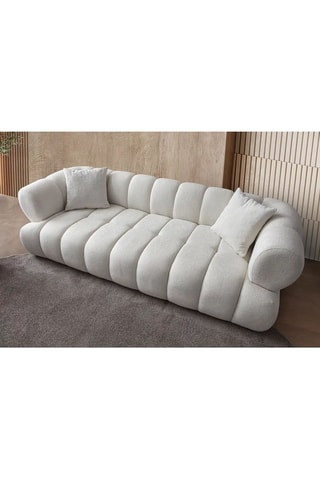 Canapé en charme Petra - Blanc - 3 places