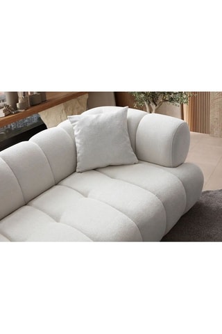 Canapé en charme Petra - Blanc - 3 places