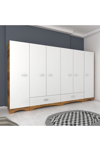 Armoire 6 portes - 243 x 181 x 47,6 cm