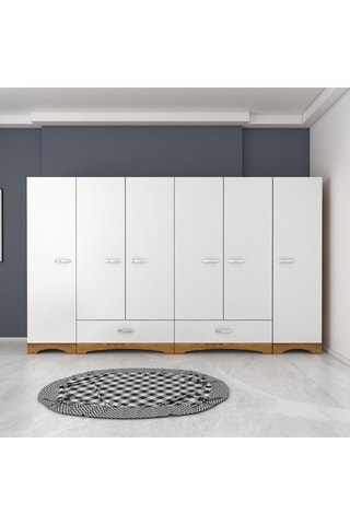 Armoire 6 portes - 243 x 181 x 47,6 cm