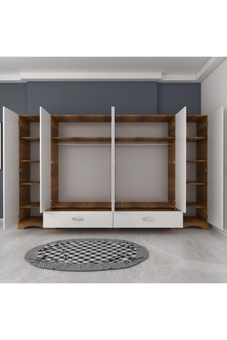 Armoire 6 portes - 243 x 181 x 47,6 cm