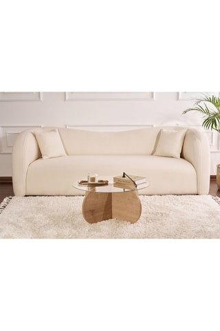 Table basse avec plateau en verre trempé Aeris - 75 x 75 x 35 cm