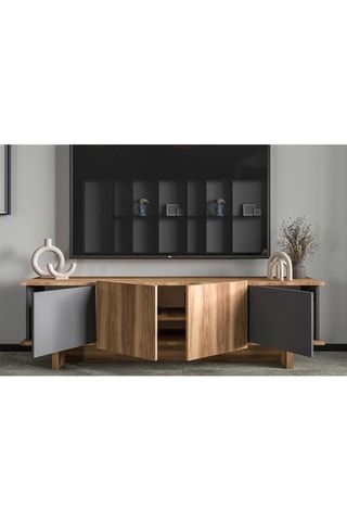 Meuble TV 4 portes Diana - 180 x 50 x 33 cm