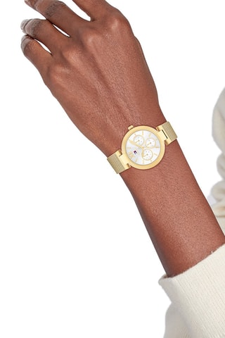 Montre à quartz en acier inoxydable - Doré