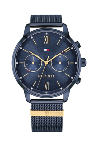 Stalen Quartz Horloge - Blauw