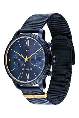 Stalen Quartz Horloge - Blauw