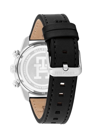 Leren Quartz Horloge - Chronograaf - Zwart