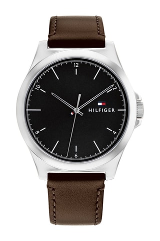 Leren Quartz Horloge - Bruin en Zilverkleurig