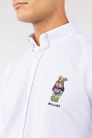 Chemise slim - Blanc - Beige et blanc