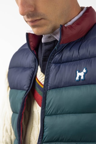 Doudoune sans manches - Bleu et vert