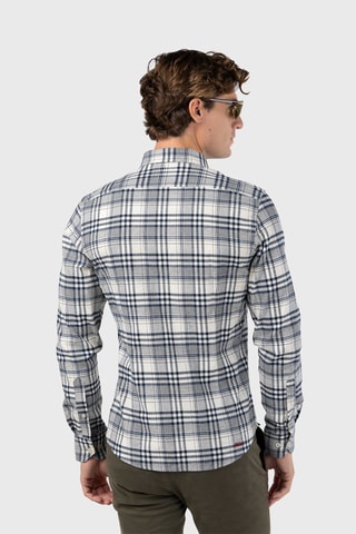 Chemise slim - Bleu et gris