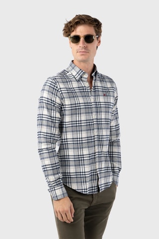 Chemise slim - Bleu et gris