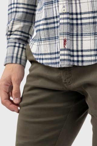 Chemise slim - Bleu et gris