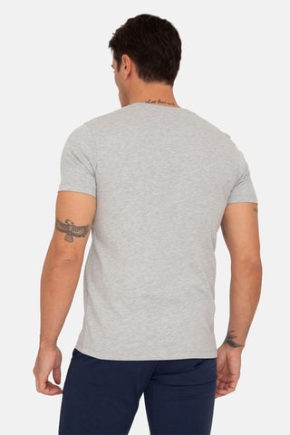 3 t-shirts - Bleu, gris et rouge