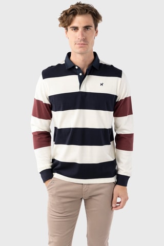 Polo - Blanc, bleu et rouge