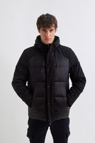 Doudoune à capuche - Noir