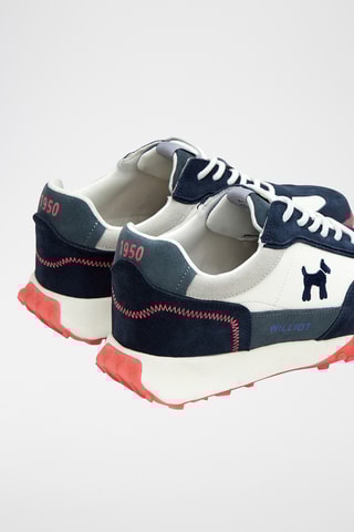 Baskets en cuir - Bleu marine