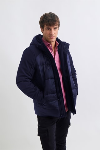 Doudoune à capuche - Bleu marine