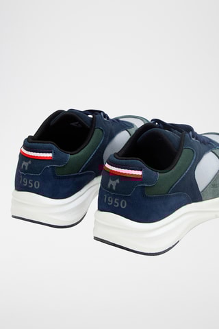 Baskets en nubuck - Bleu marine