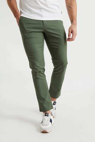 Pantalon slim 7/8 - Kaki