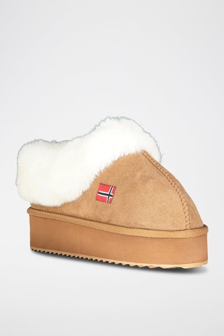 Botines forrados con plataforma Oninkasi - Camel