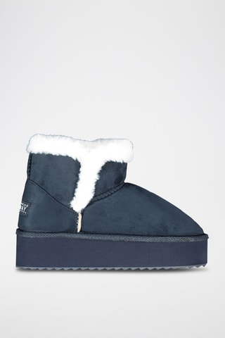 Botas forradas con plataforma Oslo - Azul marino