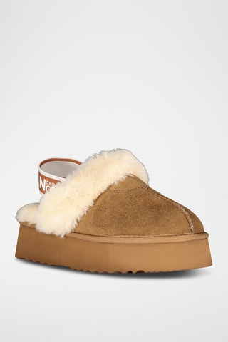 Zapatillas de casa forradas Lady - Camel