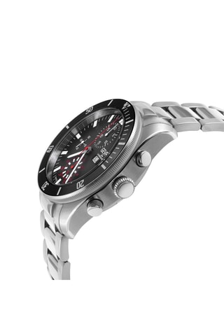 Relógio automático de aço ETA 7750 Swiss Yorkville - Cronógrafo - Prateado e preto