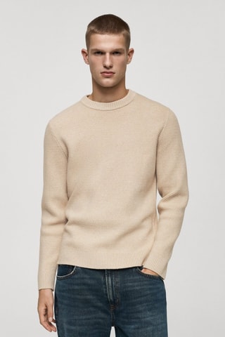 Pull-over maille regular-fit - Sable