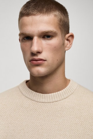 Pull-over maille regular-fit - Sable