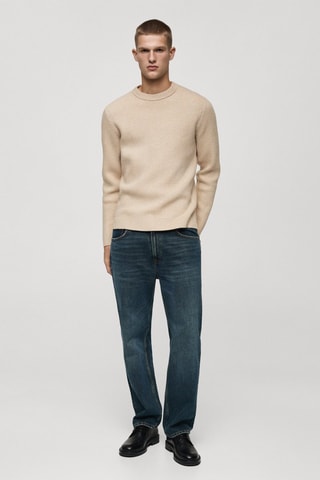 Pull-over maille regular-fit - Sable