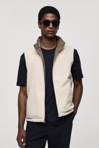 Gilet réversible résistant à l'eau - Kaki