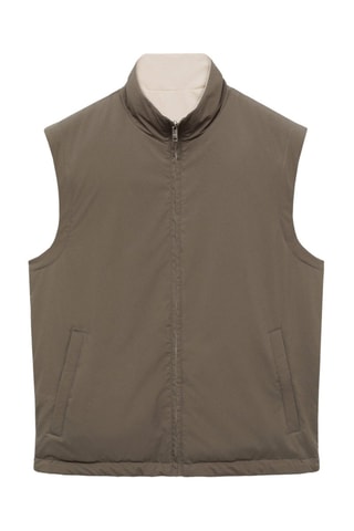 Gilet réversible résistant à l'eau - Kaki