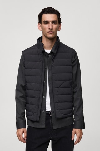 Gilet matelassé rembourrage plumes - Anthracite