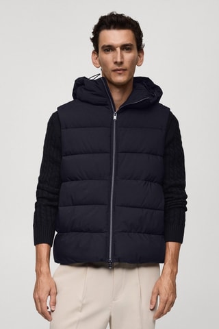 Gilet matelassé résistant à l'eau - Bleu marine