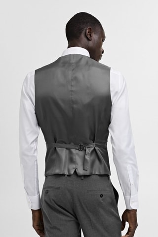 Gilet costume slim-fit tissu stretch - Gris