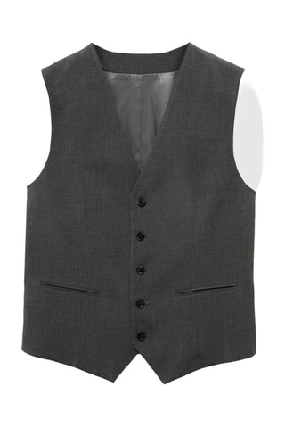 Gilet costume slim-fit tissu stretch - Gris